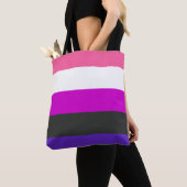 Genderfluid-Strichflagge Tasche (Von Nahem)
