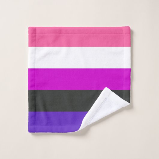 Genderfluid-Strichflagge Waschlappen (Waschlappen)
