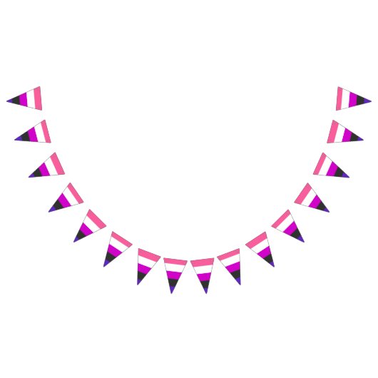 Genderfluid-Strichflagge Wimpelkette (Alle)