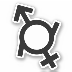 Genderfluid-Symbol für Frauen und Männer Aufkleber