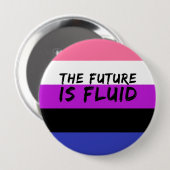 Genderfluid The Future is Fluid Button (Vorne & Hinten)