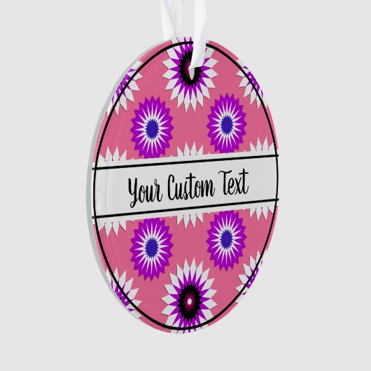 Genderfluidity pride pink Blume Muster Ornament (Vorderseite)