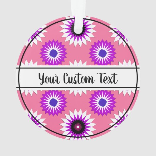 Genderfluidity pride pink Blume Muster Ornament (Rückseite)