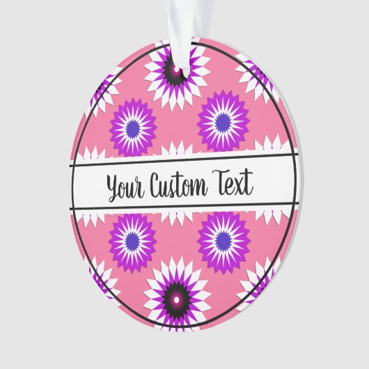 Genderfluidity pride pink Blume Muster Ornament (Vorderseite)