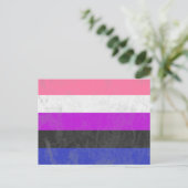 Genderflüssigkeit Postkarte (Stehend Vorderseite)