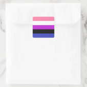 Genderflüssigkeit Quadratischer Aufkleber (Tasche)