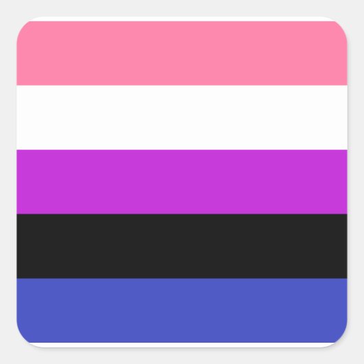 Genderflüssigkeit Quadratischer Aufkleber (Vorderseite)