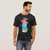 Genderflux Flag Pile Pride Lgbtq Koalas Genderflux T-Shirt (Vorne ganz)