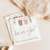 Genderoffenbarung Er oder sie Napkins | Neutrale D Serviette