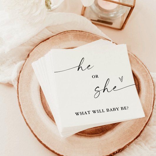 Genderoffenbarung Er oder sie Napkins Serviette