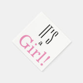 Genderoffenbarung Es ist ein Mädchen! Baby Shower Serviette (Ecke)