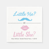 Genderoffenbarung, Kleine, Kleine, Kleine, Kluge Serviette (Vorderseite)