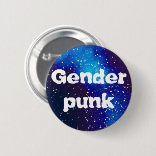 Genderpunk Individualisierbare Galaxie-Identität Button