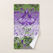 Genderqueer Dragon Damask - Genderqueer Pride Flag Badhandtuch Set (Handtuch)