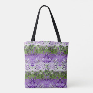 Genderqueer Dragon Damask - Genderqueer Pride Flag Tasche
