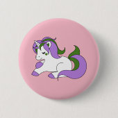 Genderqueer Einhorn Button (Vorderseite)