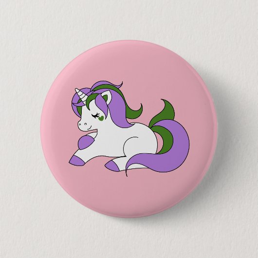 Genderqueer Einhorn Button (Vorderseite)