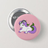 Genderqueer Einhorn Button (Vorne & Hinten)
