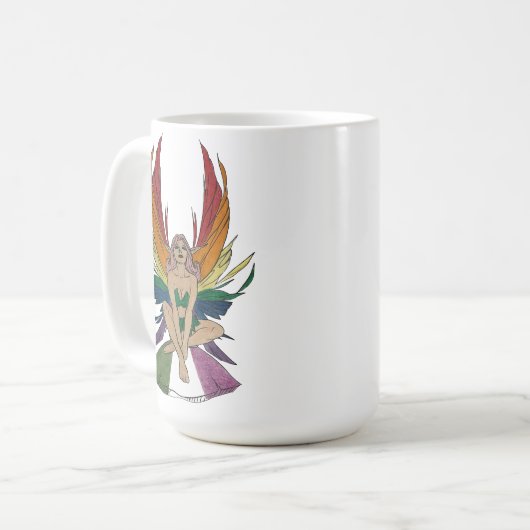 Genderqueer Fee Kaffeetasse (Vorderseite Links)
