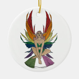 Genderqueer Fee Keramik Ornament