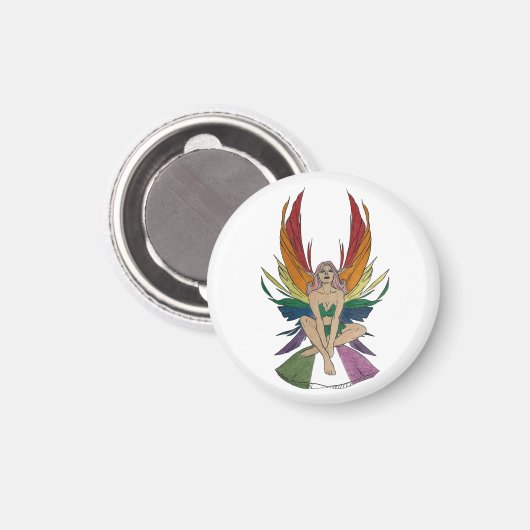 Genderqueer Fee Magnet (Vorderseite/Rückseite)