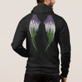 Genderqueer Flag - Angel Wings Hoodie (Rückseite)