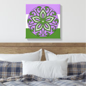 Genderqueer Flag Colors Floral Mandala LGBT Leinwanddruck (Insitu (Schlafzimmer))