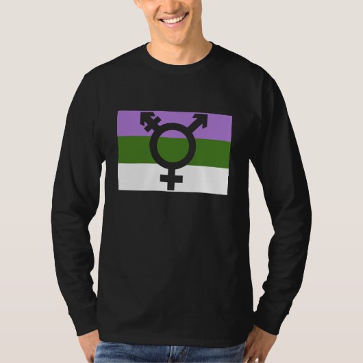 Genderqueer Flag Cutout T-Shirt (Vorderseite)