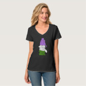 Genderqueer Flag Genderqueer Cat Pride T-Shirt (Vorderseite Vollansicht)