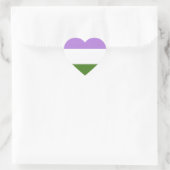 Genderqueer-Flag-Herzkleber Herz-Aufkleber (Tasche)