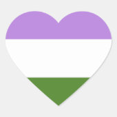 Genderqueer-Flag-Herzkleber Herz-Aufkleber (Vorderseite)