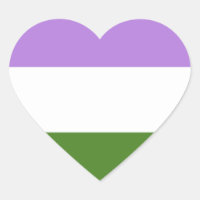 Genderqueer-Flag-Herzkleber
