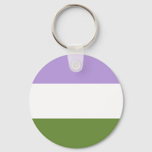 Genderqueer Flag Keyring Schlüsselanhänger