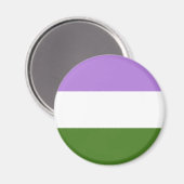 Genderqueer Flag LGBT Magnet (Vorderseite/Rückseite)