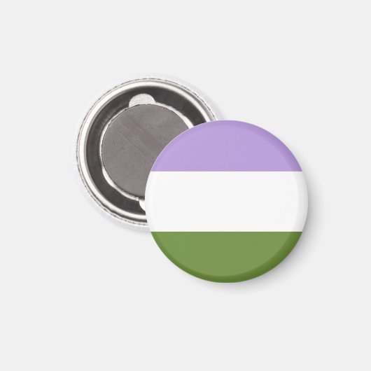 Genderqueer Flag Magnet (Vorderseite/Rückseite)