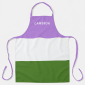 Genderqueer Flag Mit Monogramm Schürze (Vorderseite)