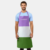Genderqueer Flag Mit Monogramm Schürze (Getragen)