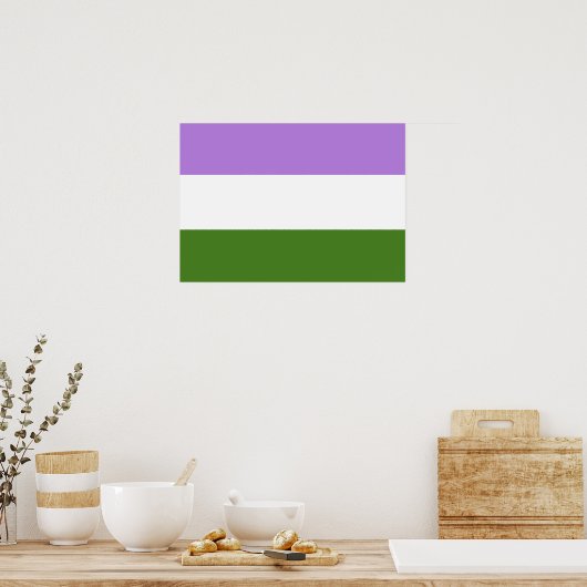 GENDERQUEER FLAG ORIGINAL -.pnng Poster (Küche)