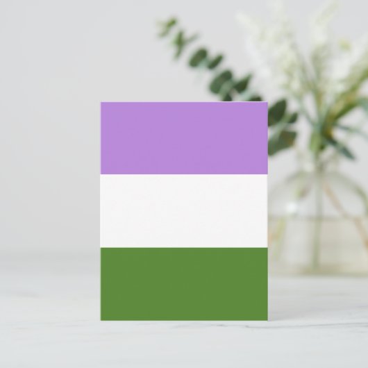 Genderqueer Flag Postkarte (Stehend Vorderseite)