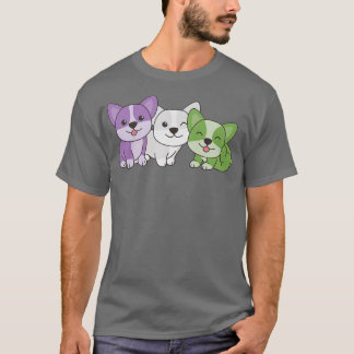 Genderqueer Flag Pride Lgbtq Hunde Genderqueer Cor T-Shirt