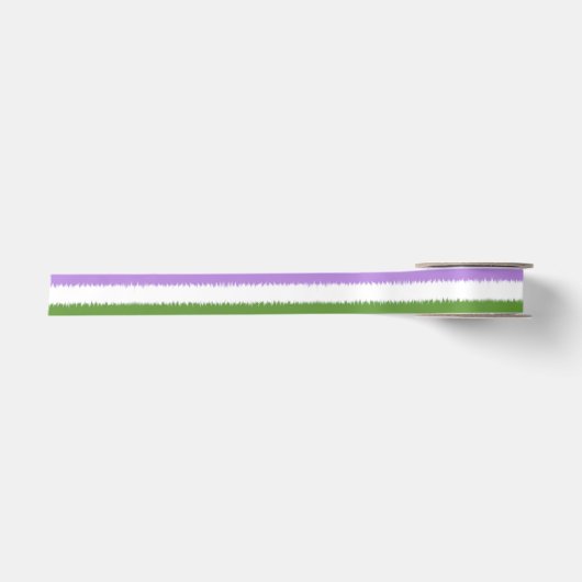 Genderqueer Flag Ribbon Satinband (Vorderseite)