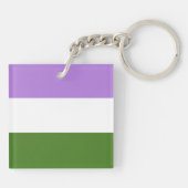Genderqueer Flag Schlüsselanhänger (Rückseite)
