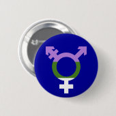 Genderqueer Flag Trans Symbol Button (Vorne & Hinten)