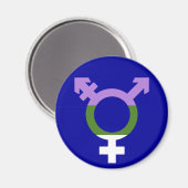Genderqueer Flag Trans Symbol Magnet (Vorderseite/Rückseite)