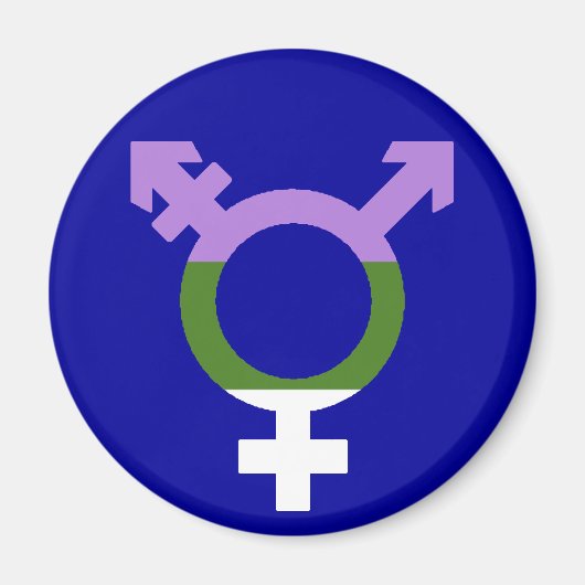 Genderqueer Flag Trans Symbol Magnet (Vorne)