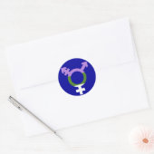 Genderqueer Flag Trans Symbol Runder Aufkleber (Umschlag)