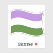 GENDERQUEER FLAG WAVING AUFKLEBER (Blatt)