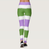 Genderqueer Flag Wide Strip Leggings (Rückseite)