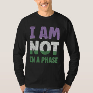 Genderqueer-Flagge Ich bin nicht in einer Phase LG T-Shirt