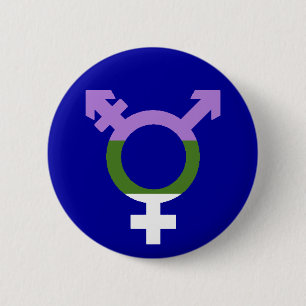 Genderqueer-Flagge Trans-Symbol Button